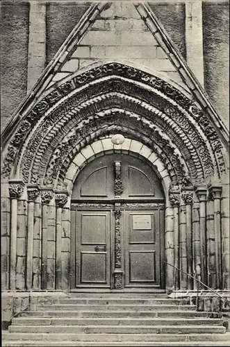 Ak Görlitz in der Lausitz, Portal der Peterskirche