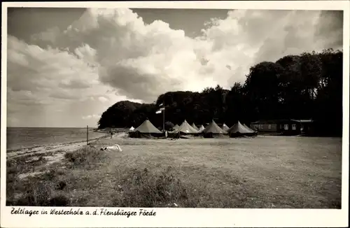 Ak Westerholz in Schleswig-Holstein, Zeltlager