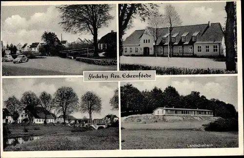 Ak Fleckeby in Schleswig, Landschulheim, Schule, Teilansicht