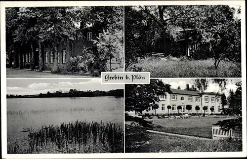 Ak Grebin in Holstein, Howe's Gasthaus, Seeblick