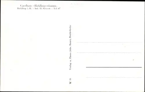 Ak Rickling im Kreis Segeberg, Gasthaus Ricklingerdamm