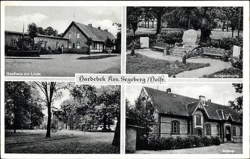 Ak Hardebek in Schleswig Holstein, Gasthaus zur Linde, Bes. Joh. Löhndorf