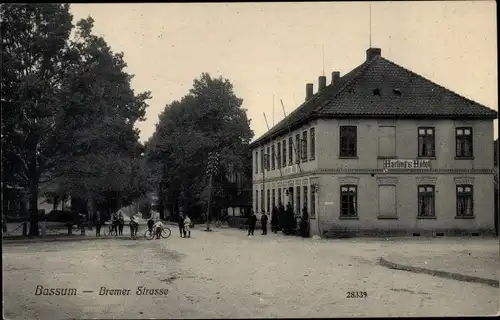 Ak Bassum in Niedersachsen, Bremer Straße, Harling's Hotel