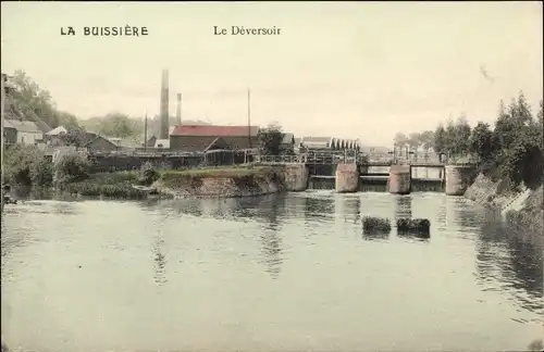 Ak La Buissière Isère, Le Deversoir, Schleuse