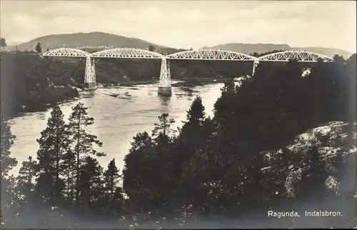 Ak Ragunda Schweden, Indalsbron, Brücke