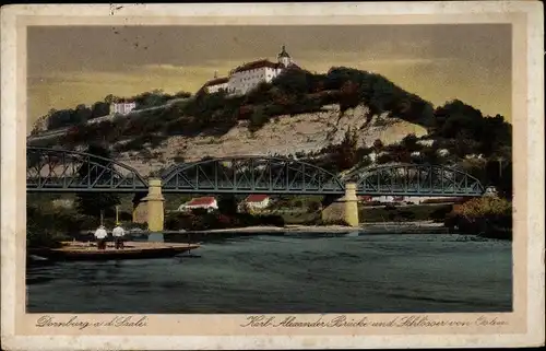 Ak Dornburg Camburg in Thüringen, Karl Alexander Brücke, Schlösser