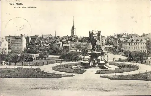 Ak Weimar in Thüringen, Blick vom Museum