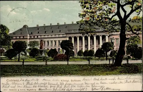 Ak Koblenz am Rhein, Königl. Schloss