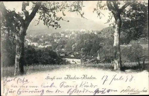 Ak Baden Baden am Schwarzwald, Gesamtansicht