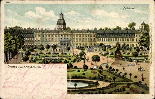 Litho Karlsruhe in Baden Württemberg, Schloss