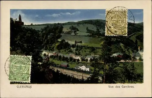 Ak Clervaux Clerf Luxembourg, Vue des Carrieres