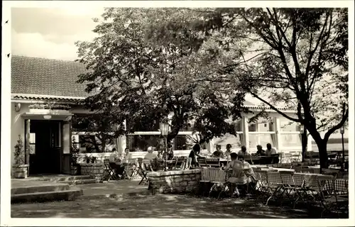 Ak Herpersdorf Nürnberg, Gasthof und Saalbau Egerer, Blick vom Garten