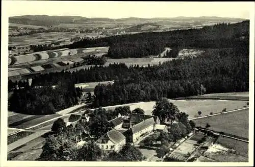 Ak Wunsiedel im Fichtelgebirge, Kurheim-Schlossgut Fahrenbach, Luftbild