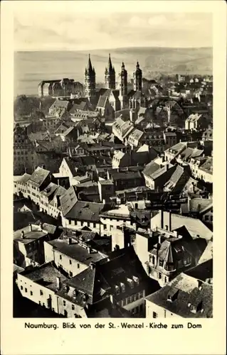 Ak Naumburg Saale, Blick von der St. Wenzel Kirche, Dom