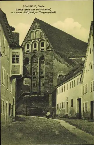 Ak Saalfeld an der Saale Thüringen, Barfüsserkloster, Münzkirche