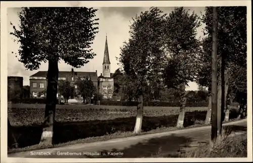 Ak Sonsbeck am Niederrhein, Gerebernus Hospital, Kapelle