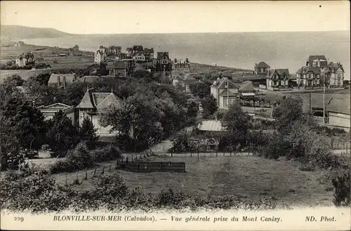 Ak Blonville sur Mer Calvados, Vue generale prise du Mont Canisy