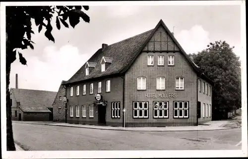 Ak Nordhorn in der Grafschaft Bentheim, Hotel Möllers, Lingenerstraße