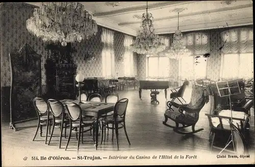 Ak Saint Trojan les Bains Ile d’Oléron Charente Maritime, Interieur du Casino de l'Hotel de la Foret