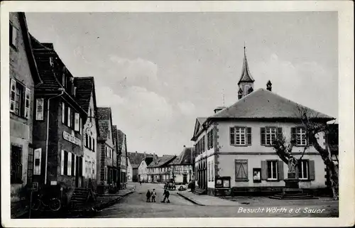 Ak Wœrth Wörth an der Sauer Elsass Bas Rhin, Stadtpartie