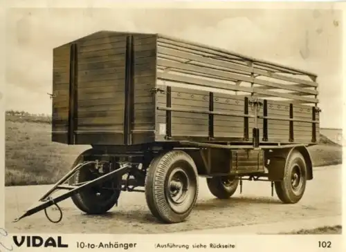 Foto Fahrzeug Firma Vidal Harburg, 10 t Anhänger