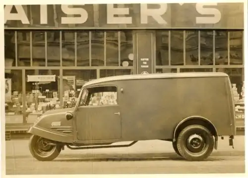 Foto Fahrzeug Firma Vidal Harburg, Goliath Kastenwagen, Doppeltür hinten, Seitentür rechts