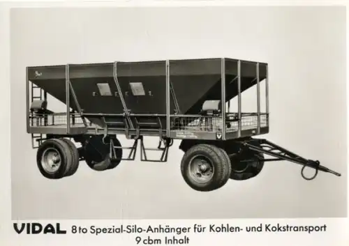 Foto Fahrzeug Firma Vidal Harburg, 8 t Spezial - Silo - Anhänger für Kohlen- und Kokstransport