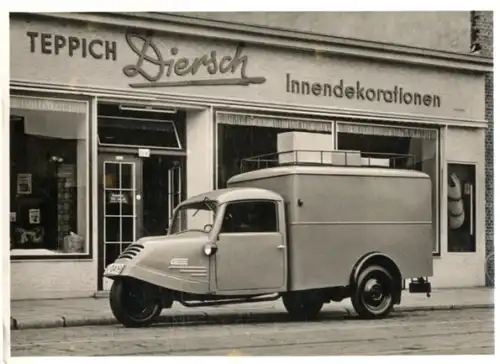 Foto Fahrzeug Firma Vidal Harburg, Goliath Kofferwagen, Doppeltür hinten, Seitentür rechts