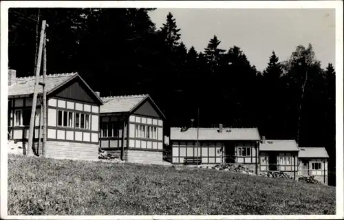 Foto Ak Geyer im Erzgebirge Sachsen, Teilansicht vom Bungalowdorf, Feriendorf