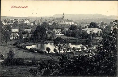 Ak Dippoldiswalde im Erzgebirge, Totalansicht der Ortschaft