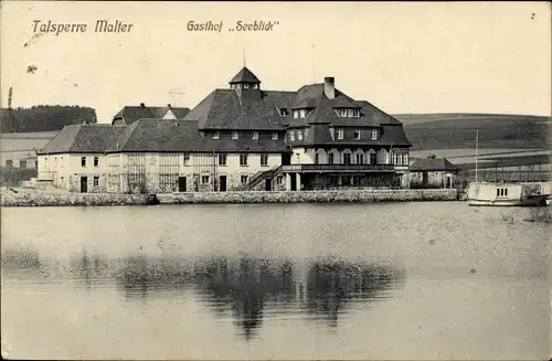 Ak Malter Dippoldiswalde, Talsperre Malter, Gasthof Seeblick