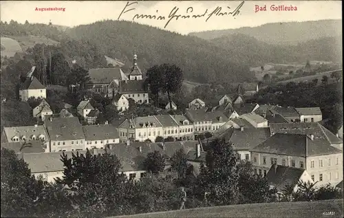 Ak Bad Gottleuba in Sachsen, Blick auf den Ort, Augustusberg