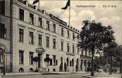 Ak Hamburg, Washington Hotel, Inh. P. Koch