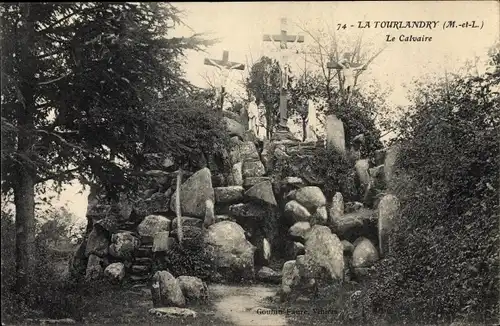 Ak La Tourlandry Maine et Loire, Le Calvaire