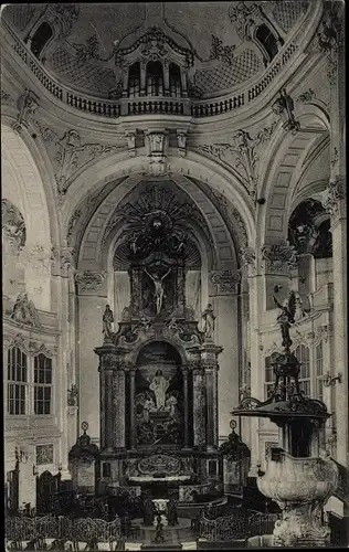 Ak Hamburg Mitte Altstadt, Altar und Kanzel der St. Michaeliskirche