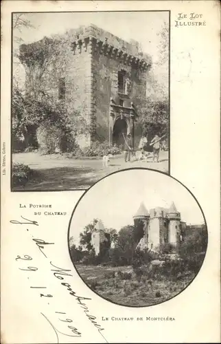 Ak Montcléra Lot, La Poterne du Chateau