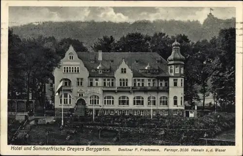 Ak Hameln an der Weser Niedersachsen, Hotel Dreyers Berggarten