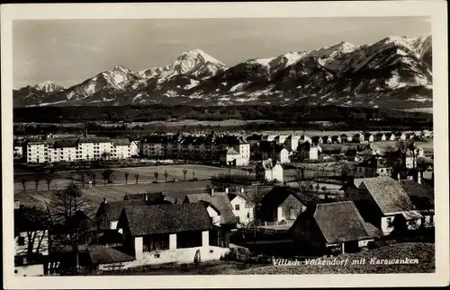 Ak Villach in Kärnten, Völkendorf mit Karawanken