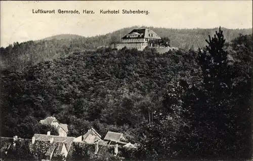 Ak Gernrode Quedlinburg im Harz, Kurhotel Stubenberg