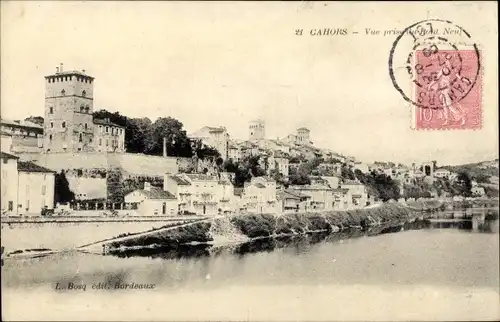 Ak Cahors Lot, Vue prise du Pont Neuf