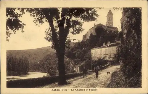 Ak Albas Lot, Le Chateau et l'Eglise