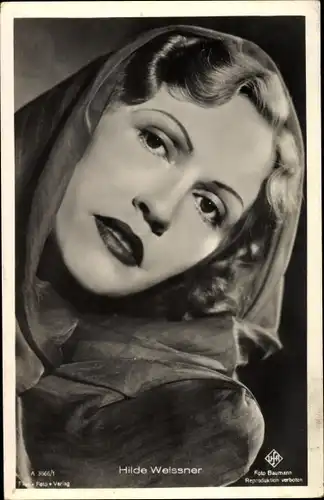 Ak Schauspielerin Hilde Weissner
