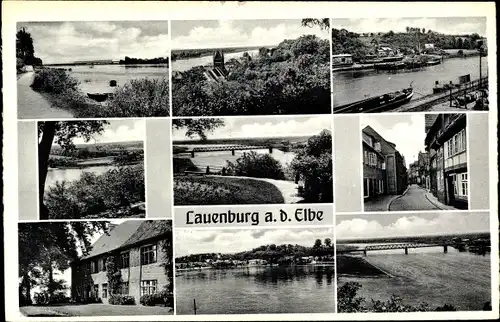 Ak Lauenburg an der Elbe, Elbepartien, Ortsansichten