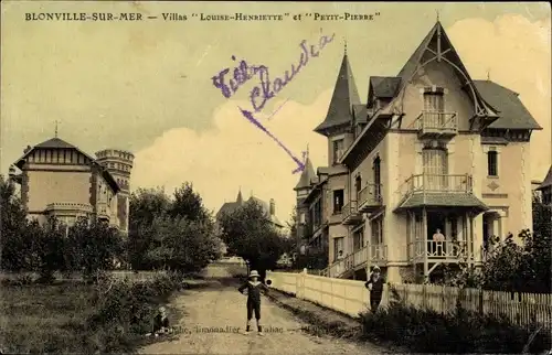 Ak Blonville sur Mer Calvados, Villlas Louise Henriette et Petit Pierre