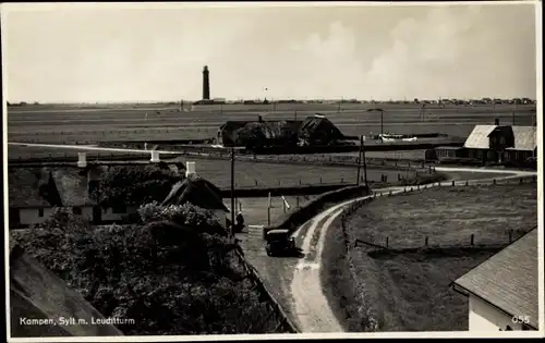 Ak Kampen auf Sylt, Fernsicht zum Leuchtturm