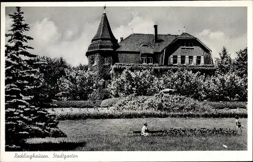 Ak Recklinghausen im Ruhrgebiet, Stadtgarten