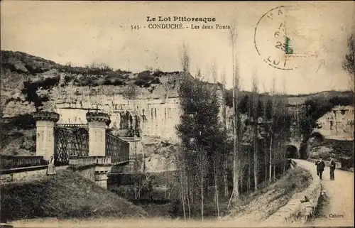 Ak Conduché Lot, Les deux Ponts