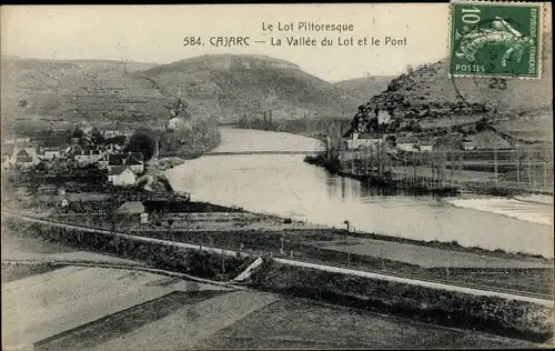 Ak Cajarc Lot, La Vallee du Lot et le Pont