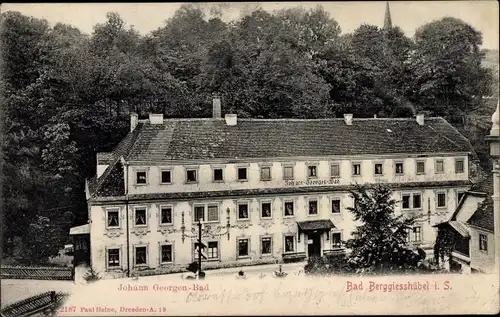 Ak Berggießhübel, Blick auf das Johann Georgen Bad