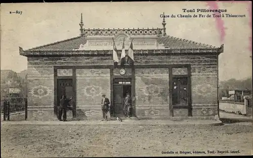 Ak Toul Meurthe et Moselle, Gare du Chemin de Fer a Toul a Thiaucourt